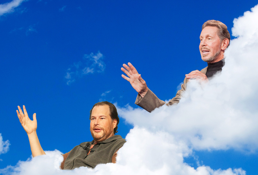 Marc Benioff a Larry Ellison Marc Benioff a Larry Ellison