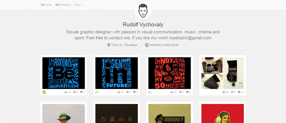 Dribbble Rudolf Vychovaly
