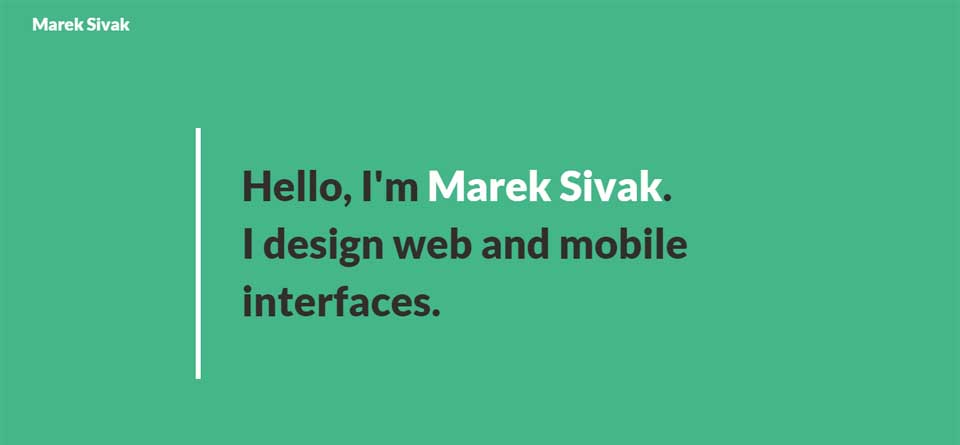 Marek Sivak   I design web and mobile interfaces
