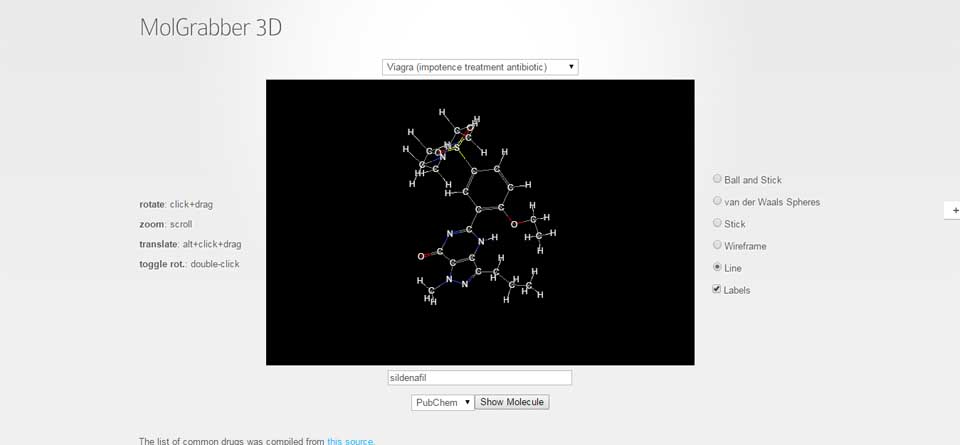 MolGrabber 3D   ChemDoodle Web Components
