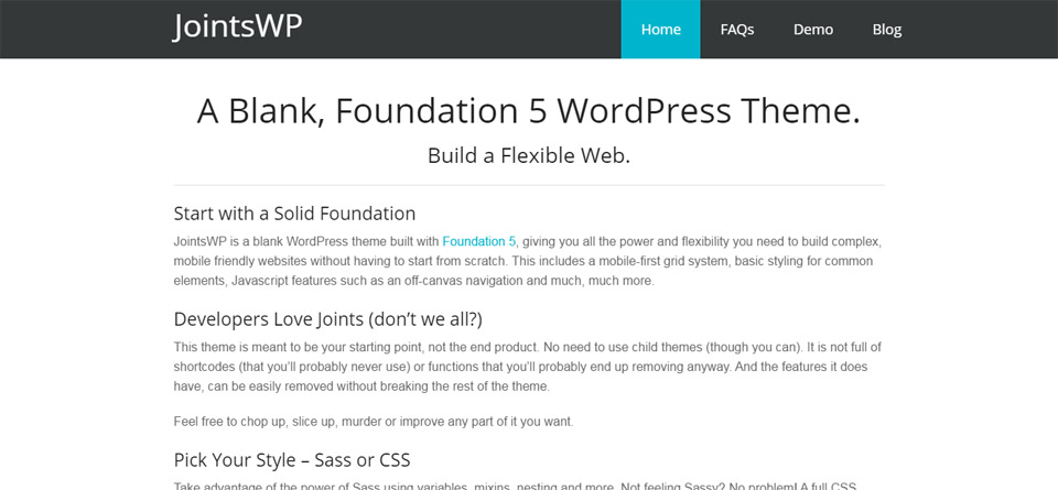 JointsWP   A Blank  Foundation 5 WordPress Theme