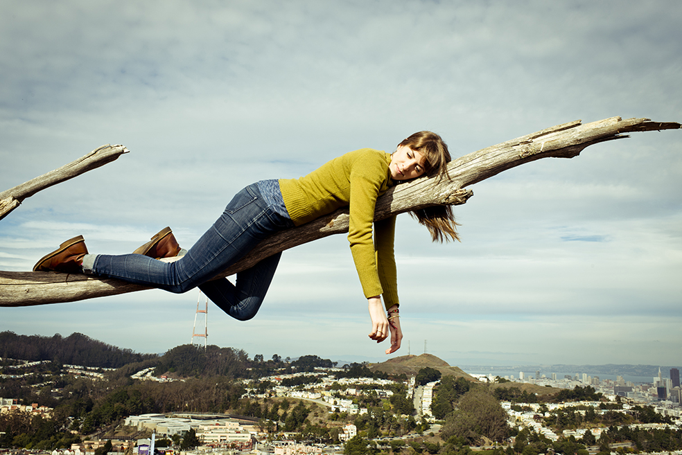 girl tree climbing