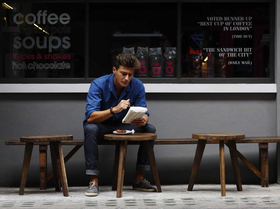 man-reading-book-london