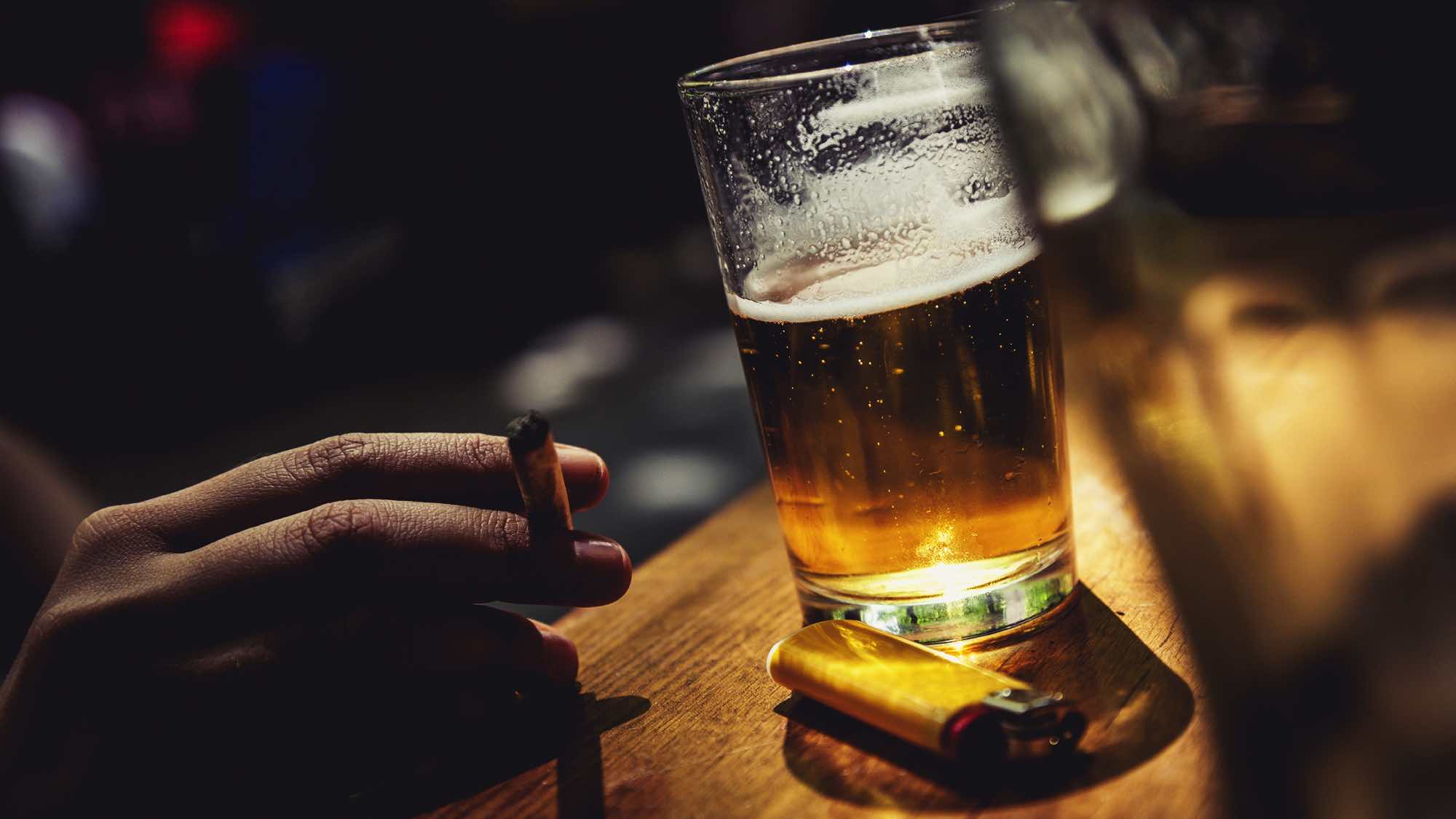 Either we smoke or we drink or we break up.