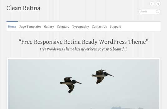  free WordPress theme: Clean Retina