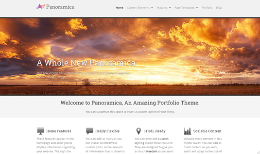 Free WordPress themes: Panoramica