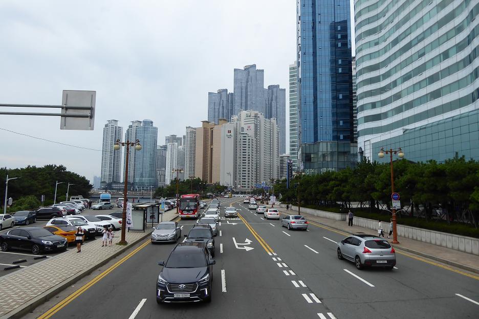 Nábrežie pozdĺž pláže Haeundae Beach
