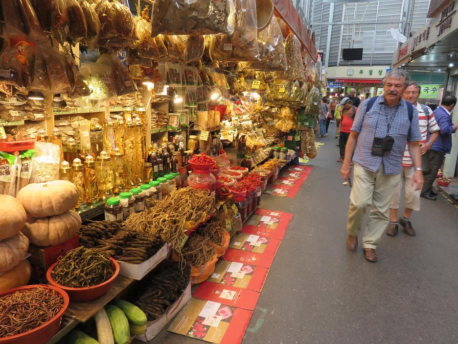 Na tržnici v meste Suwon