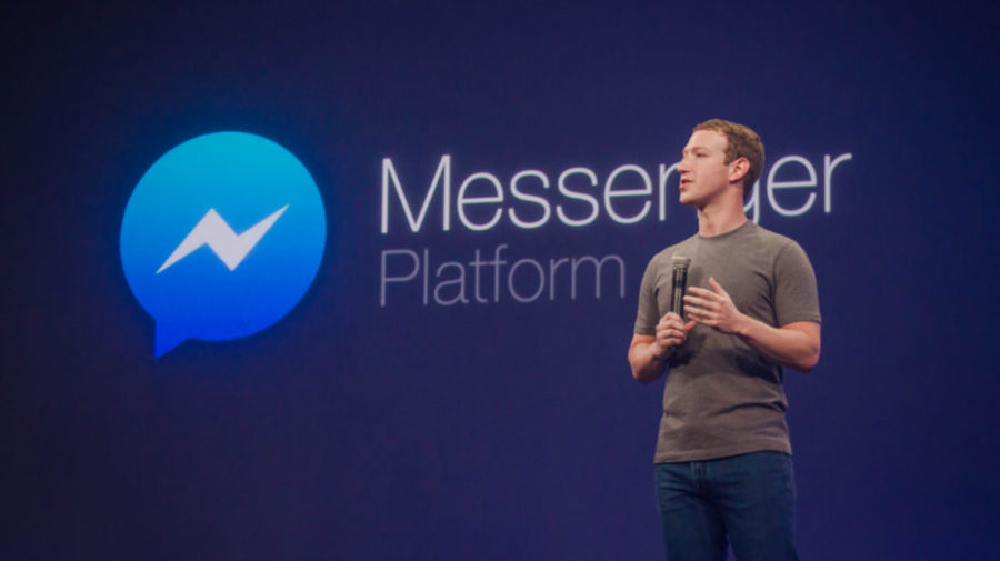 Mark Zuckerberg on stage at F8 2015