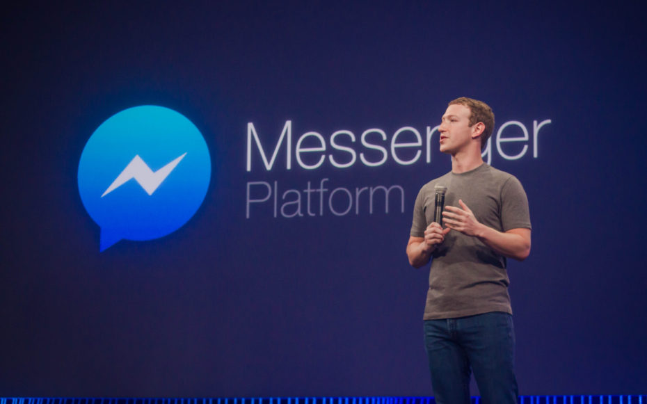 Mark Zuckerberg on stage at F8 2015