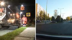 Nový asfalt pokladali