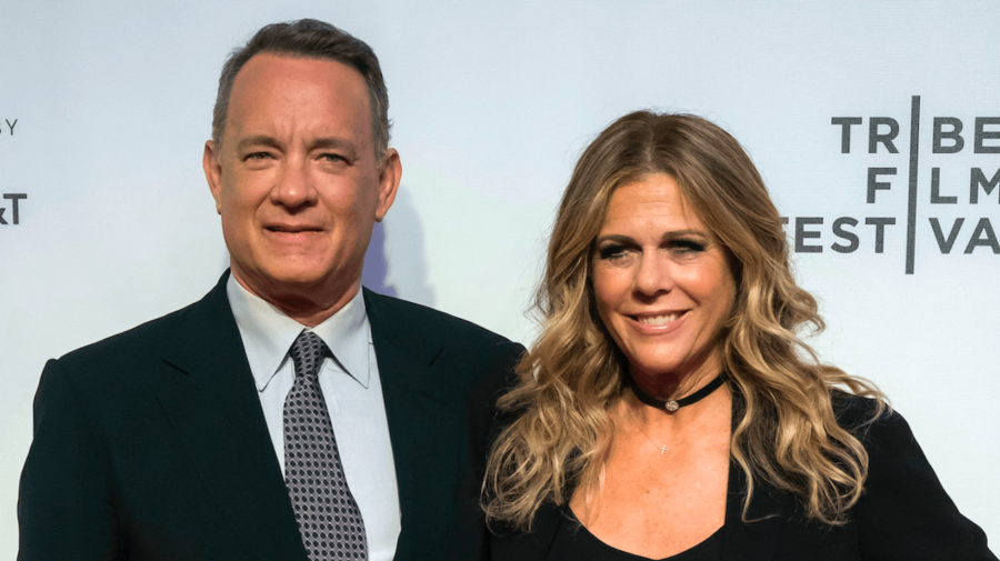 Tom Hanks spolu s manželkou