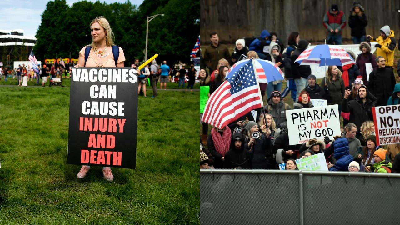 antivax protesty