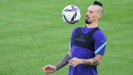 Marek Hamšík trénuje futbal