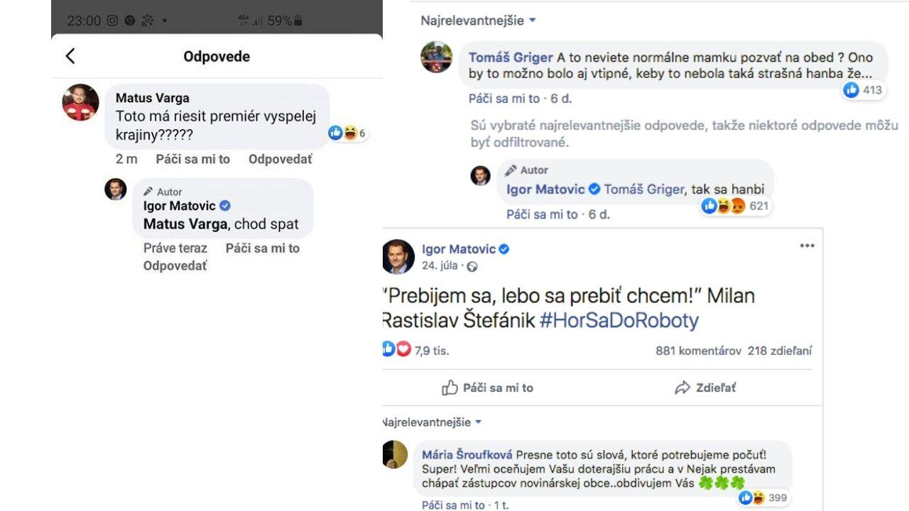 Matovič socialmedia responses