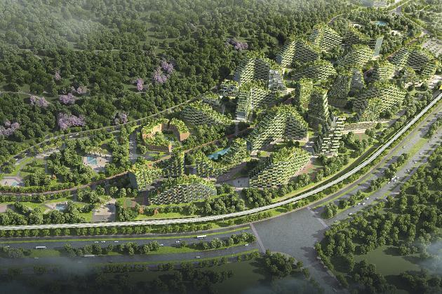 Vertical Forest Towers zelene stavby architektura stromy