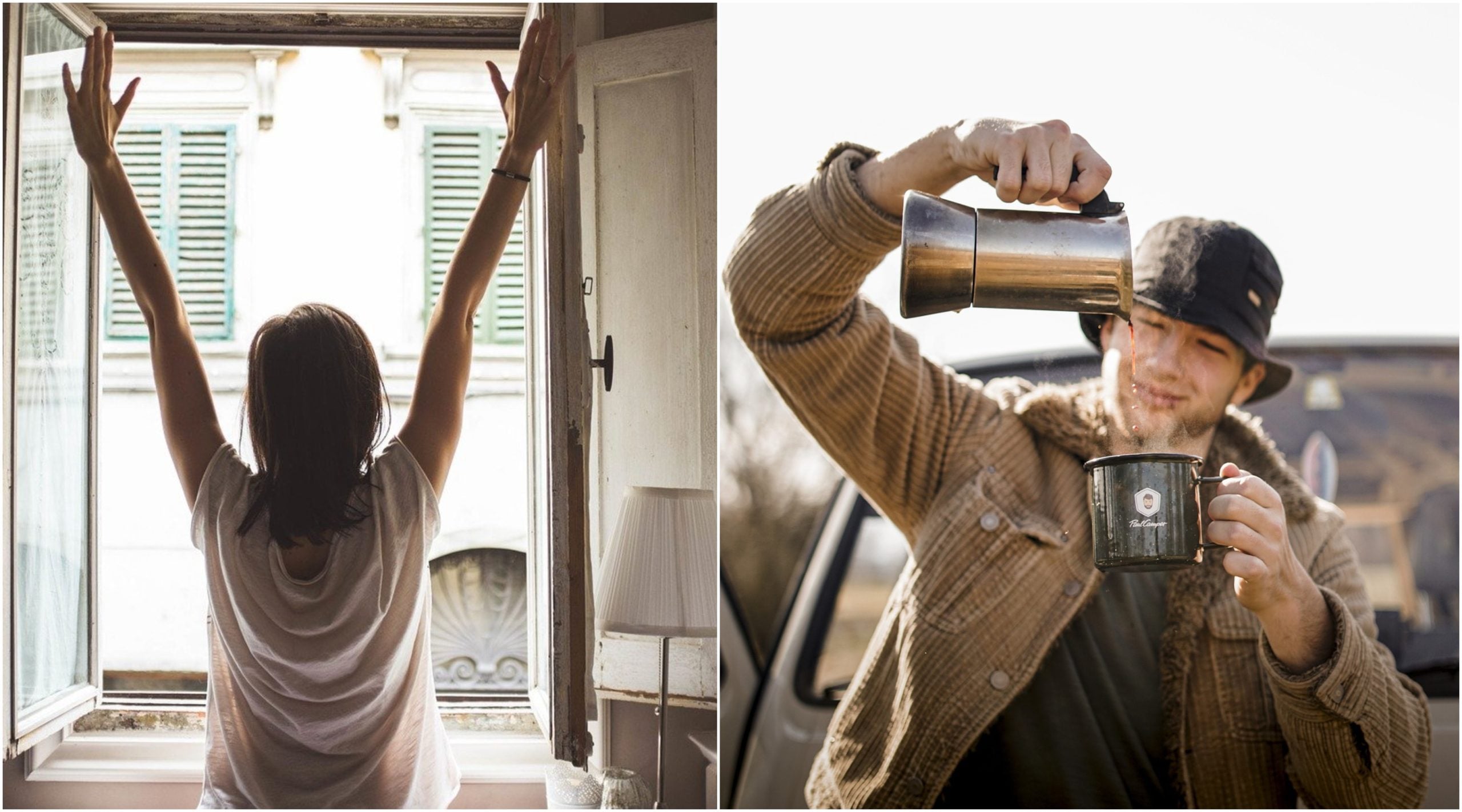 ráno, vstávanie, káva