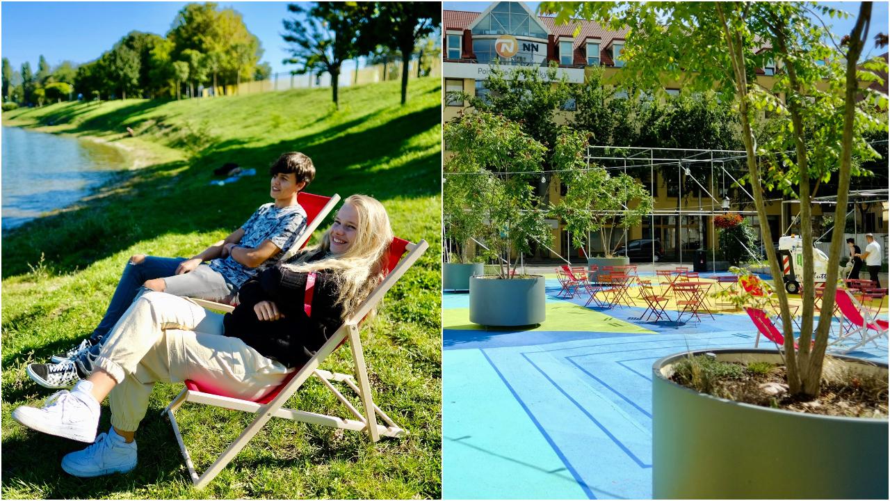 sadni si červené lehátka bratislava