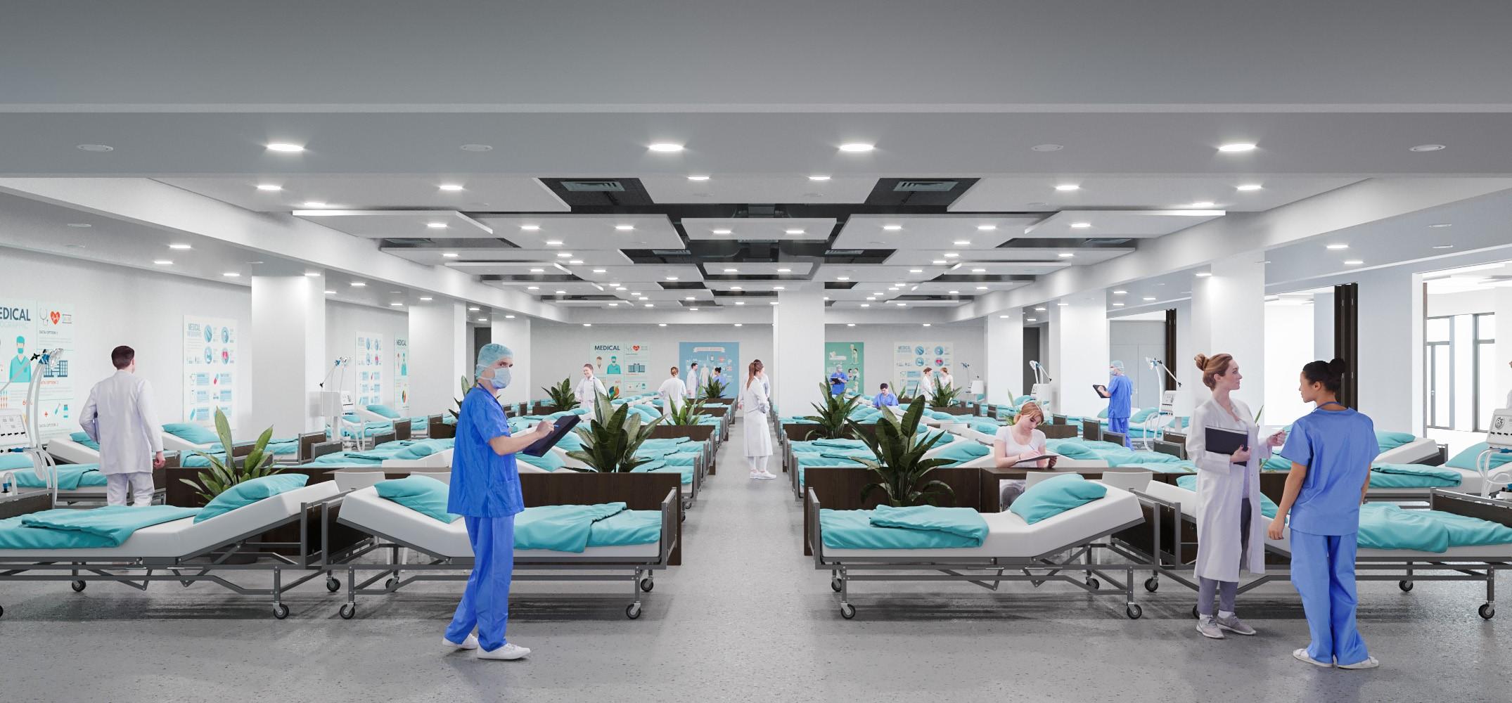 nemocnica štadión lôžka koronavírus COVID-19 chorí