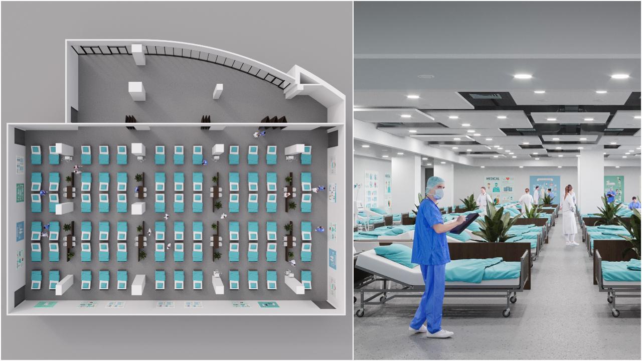 nemocnica štadión lôžka koronavírus COVID-19 chorí
