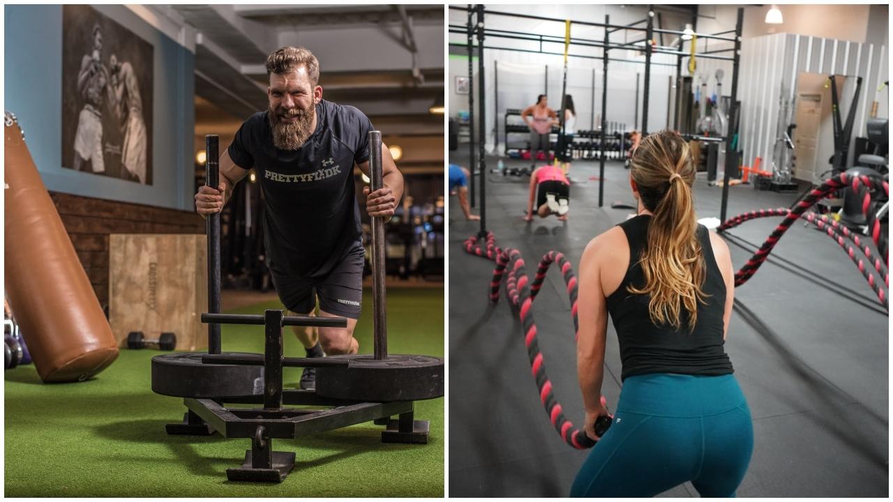 fitká človek cvičenie žena muž