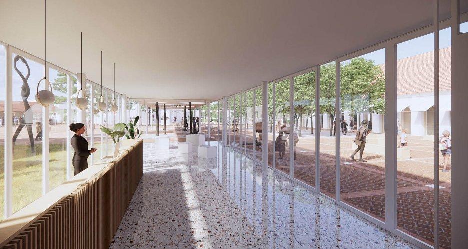 škola budova školstvo architektúra stavba design slovenské školy deti trieda jedáleň park vizualizacia stupava