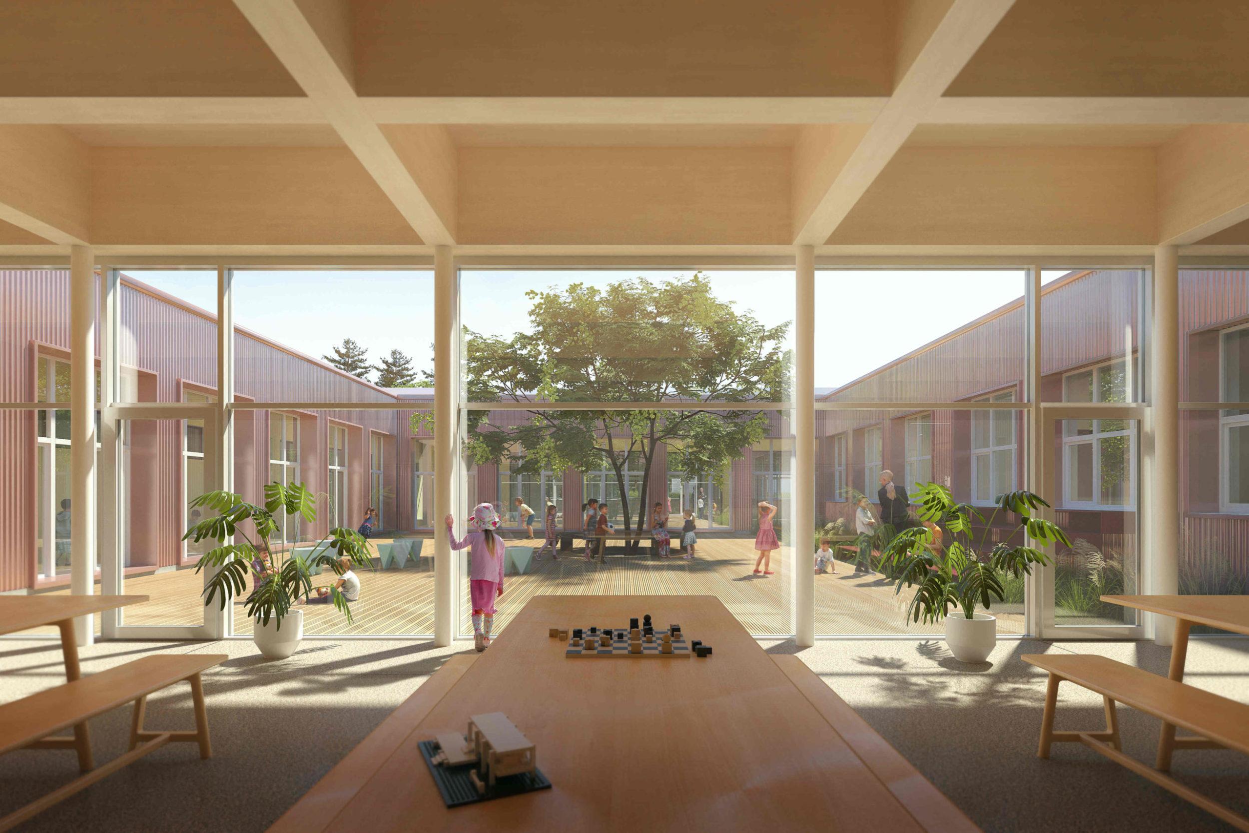 lozorno škola budova školstvo architektúra stavba design slovenské školy deti trieda jedáleň park