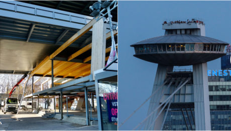 UFO nepovolená stavba Most SNP