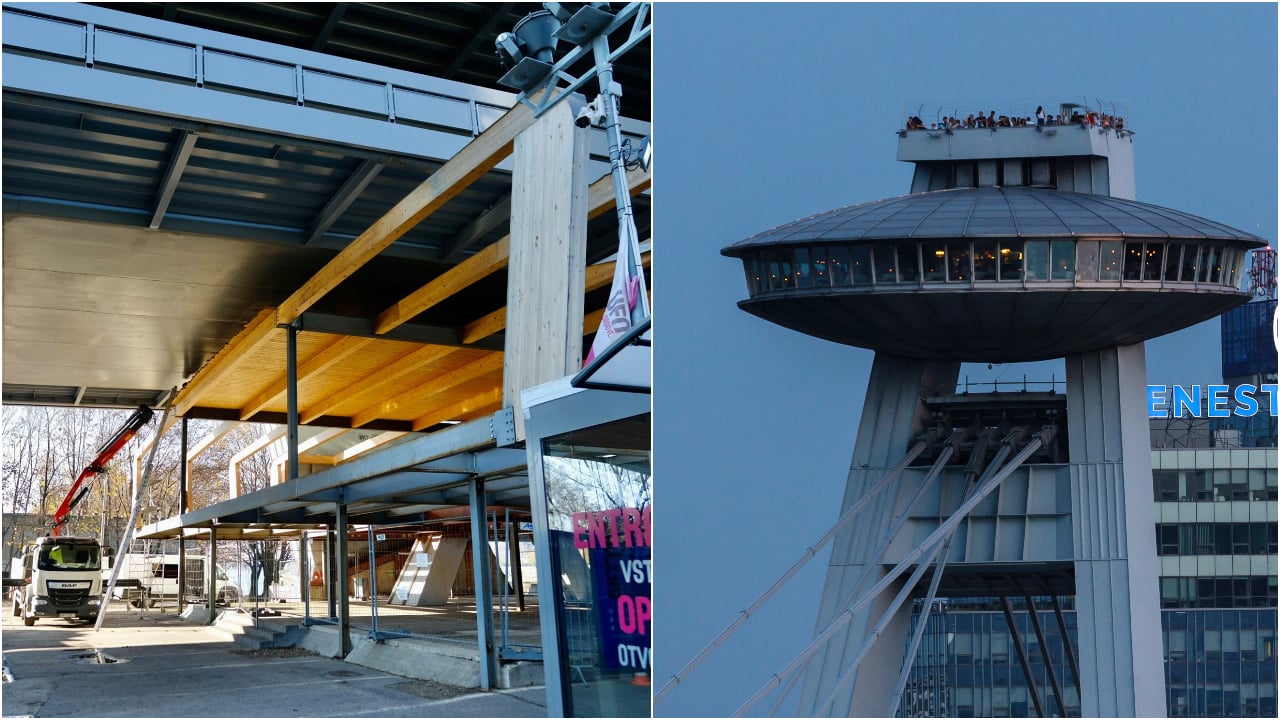 UFO nepovolená stavba Most SNP