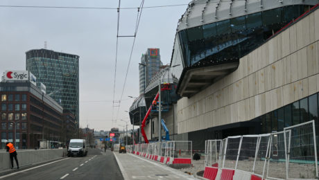 HB Reavis autobusová stanica mlynské nivy prejazdná oprava Bratislava opravár práca ulica cesta