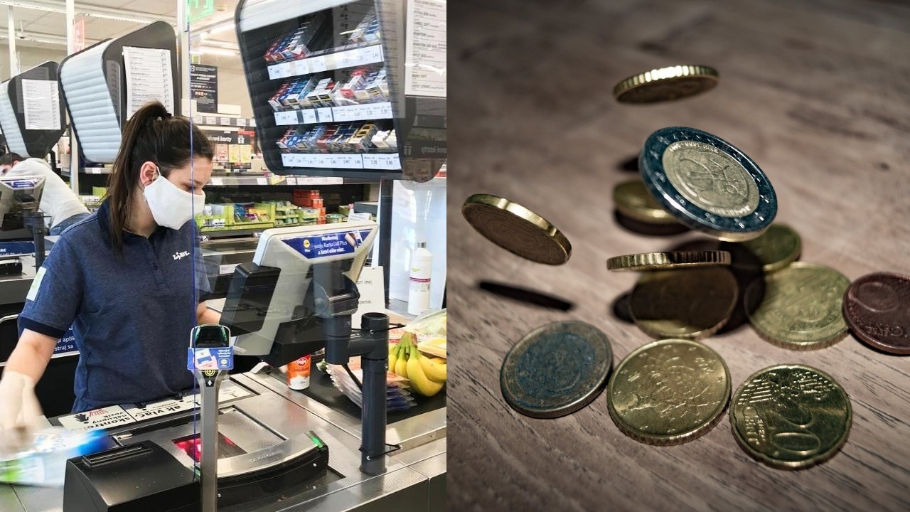 lidl, mince, peniaze