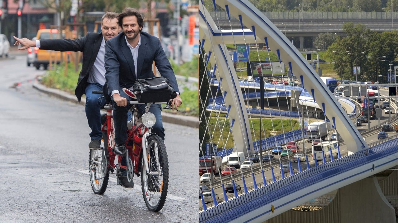 kaliňák na bicykli