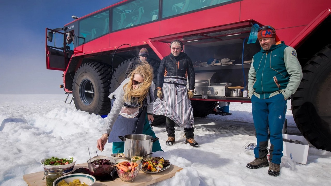 autobus island turizmus ľadovec