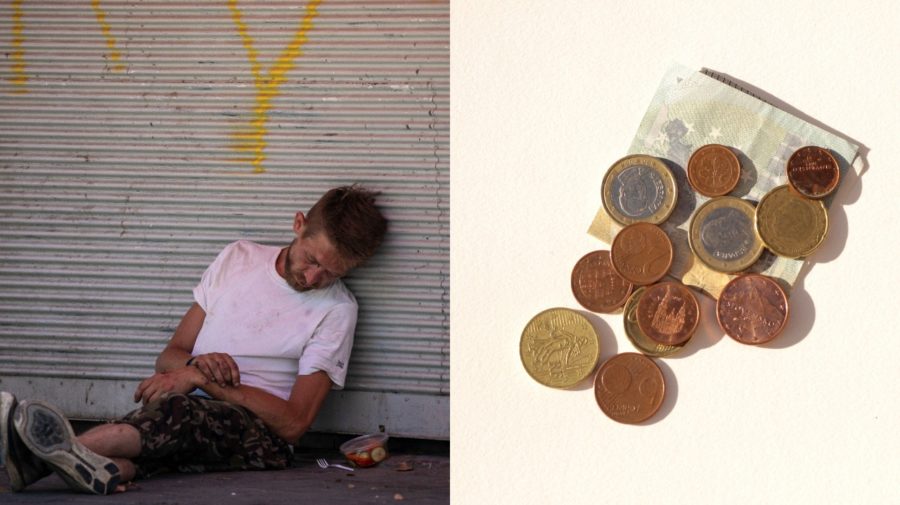 Peniaze, bezdomovec