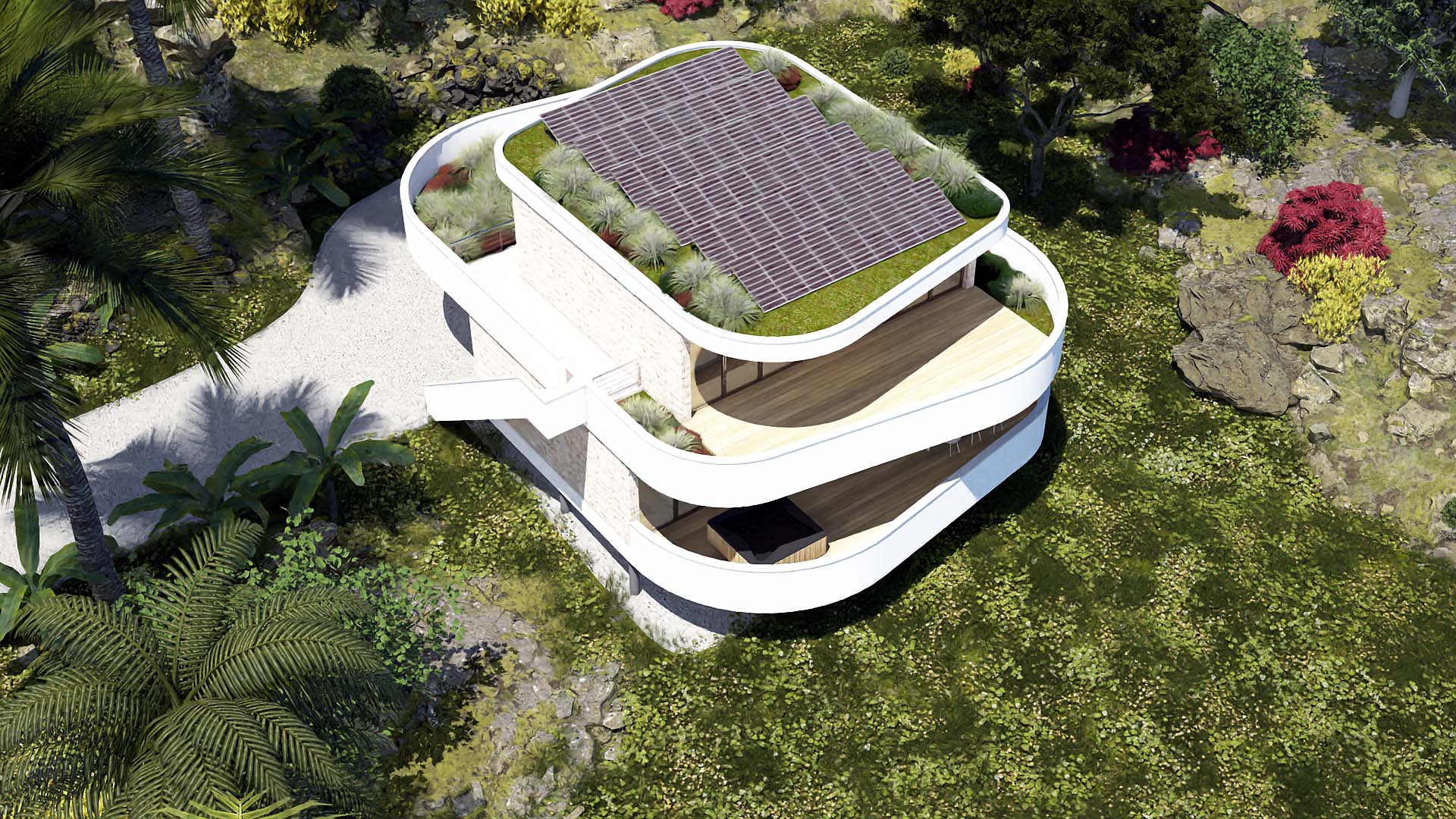 architektúra, reality, dom