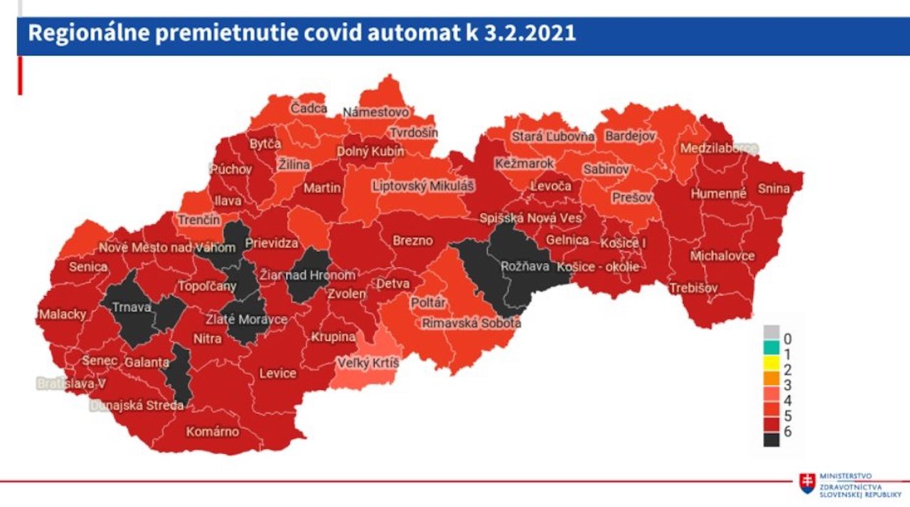 covid automat mapa