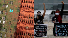 Brazília, provizórny cintorín, protest