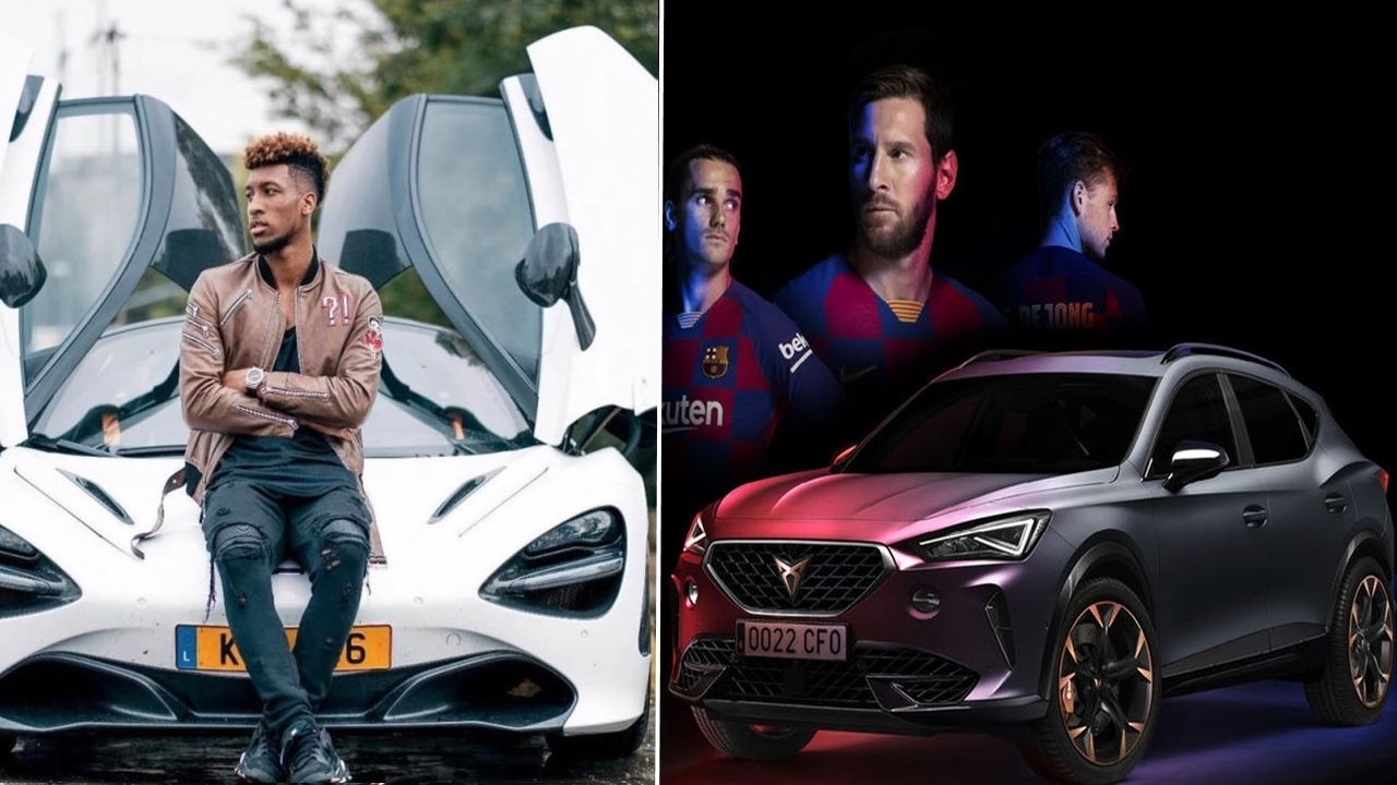 Coman Messi Barcelona autá