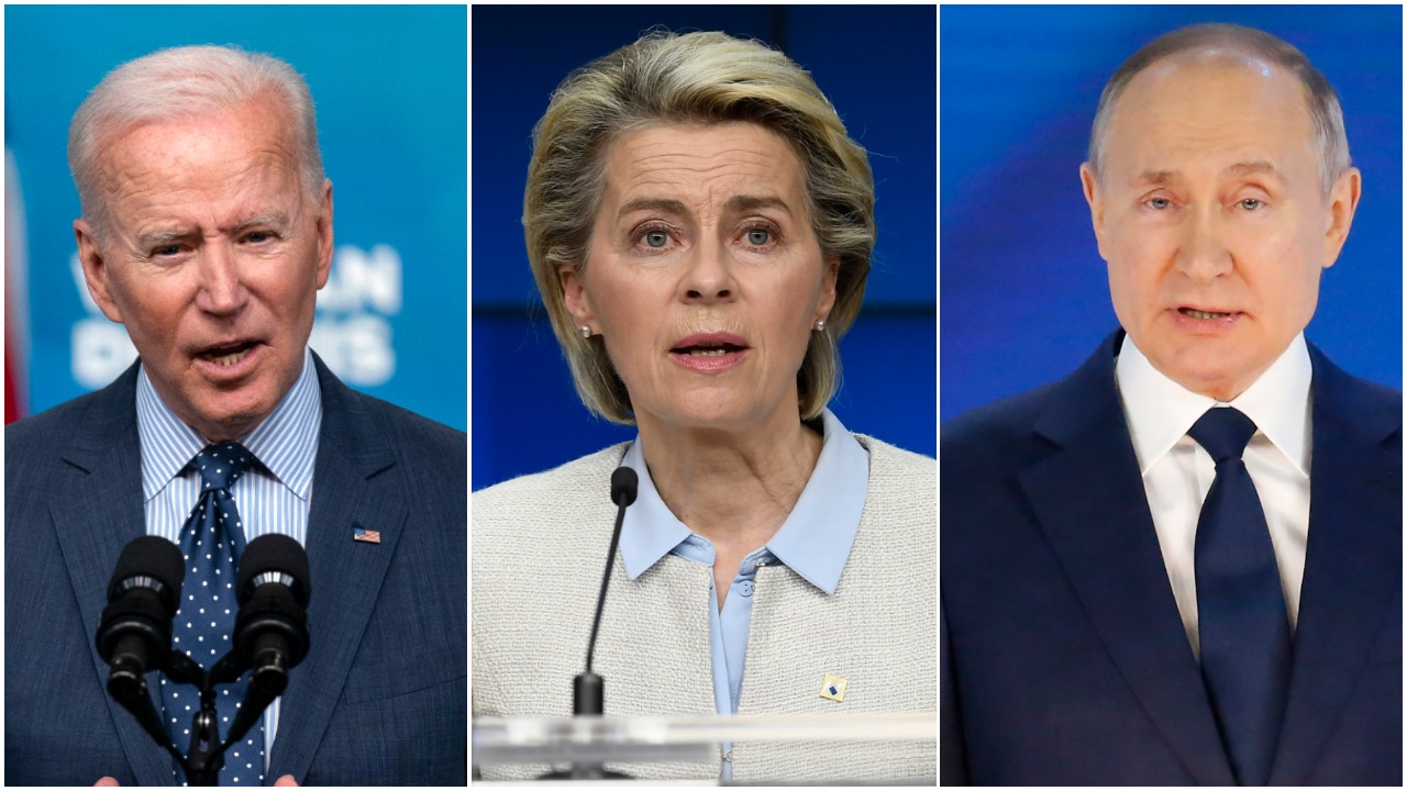 Putin, Biden, Leyen