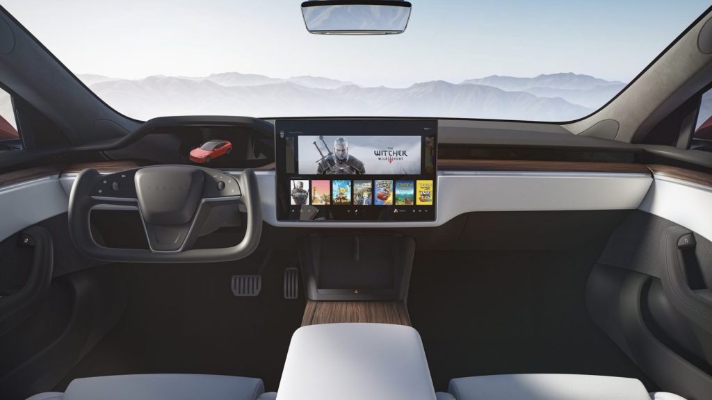 Tesla Model S yoke volant