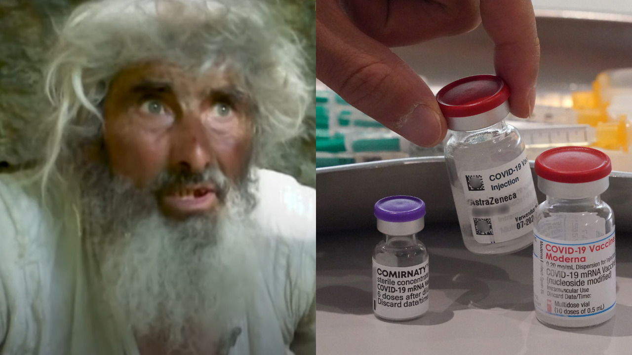 muž z jaskyne, vakcína