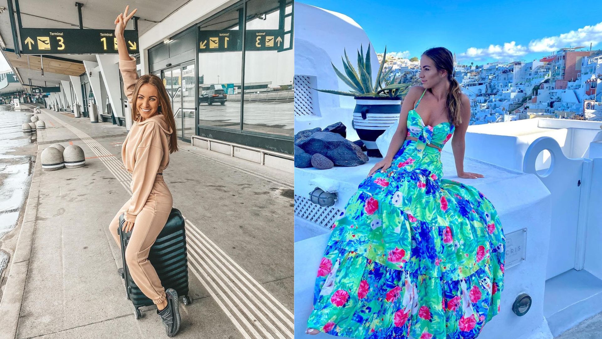 letuška mirka na letisku a na dovolenke