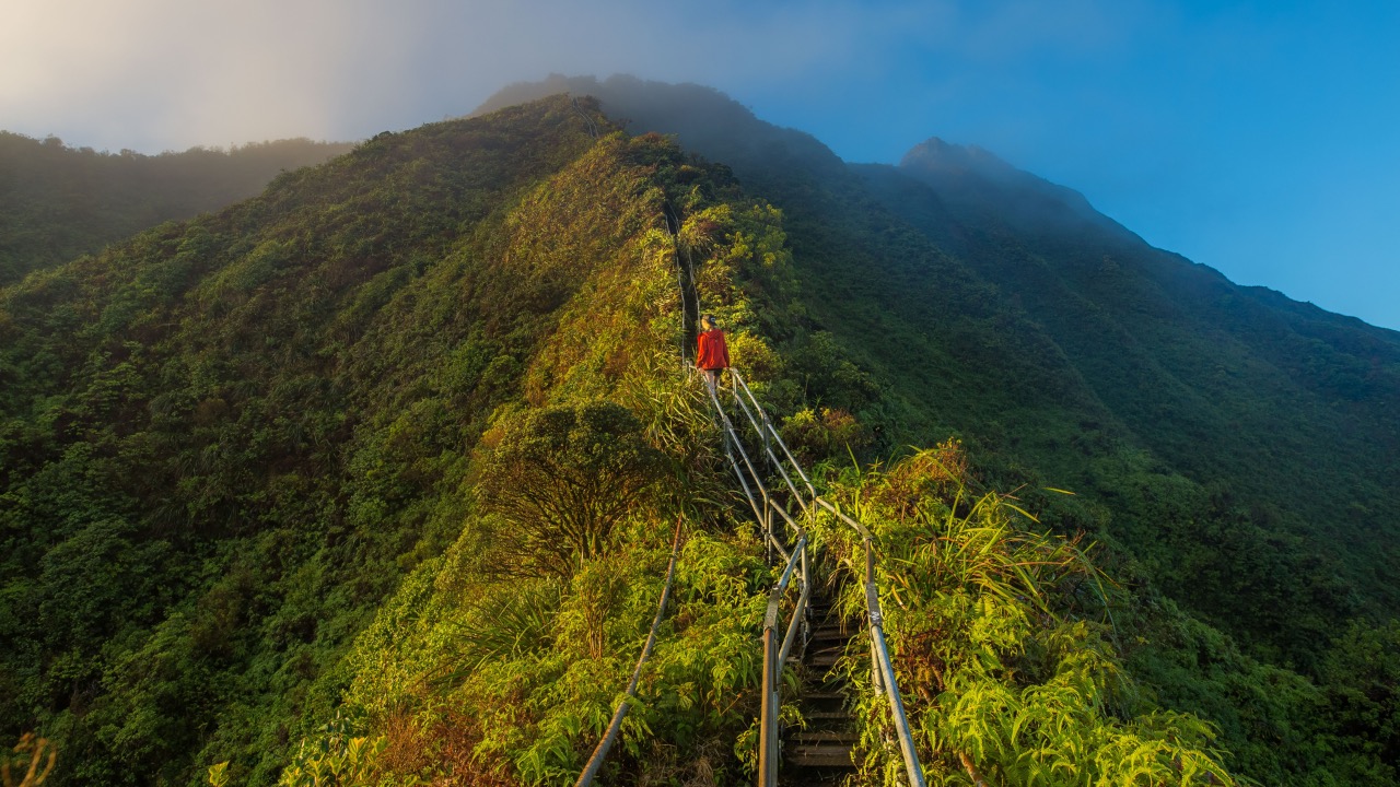 schody do nieba Hawaii Haiku cestovanie