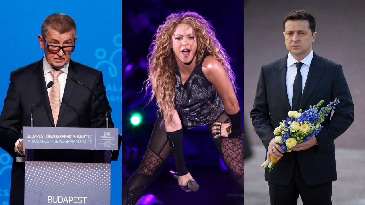 Babiš, Shakira, Zelensky