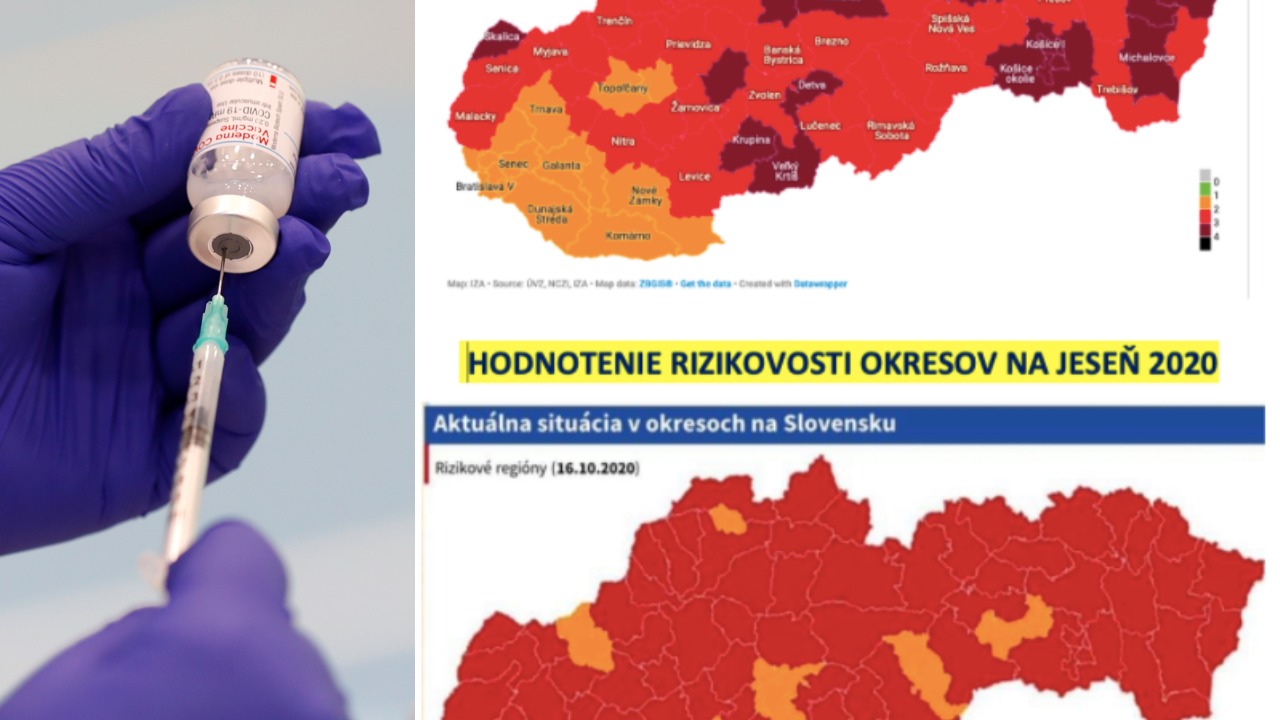 Zdravotníčka naťahuje do injekčnej striekačky vakcínu proti ochoreniu Covid-19. Covid automat 2020/2021