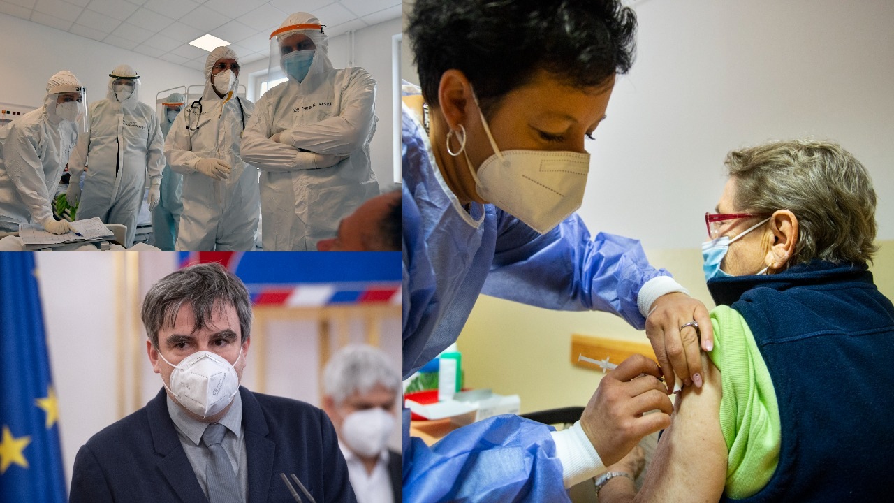 Koronavírus. Očkovanie 3. dávkou vakcíny proti ochoreniu COVID-19. Na snímke matematik Richard Kollár.