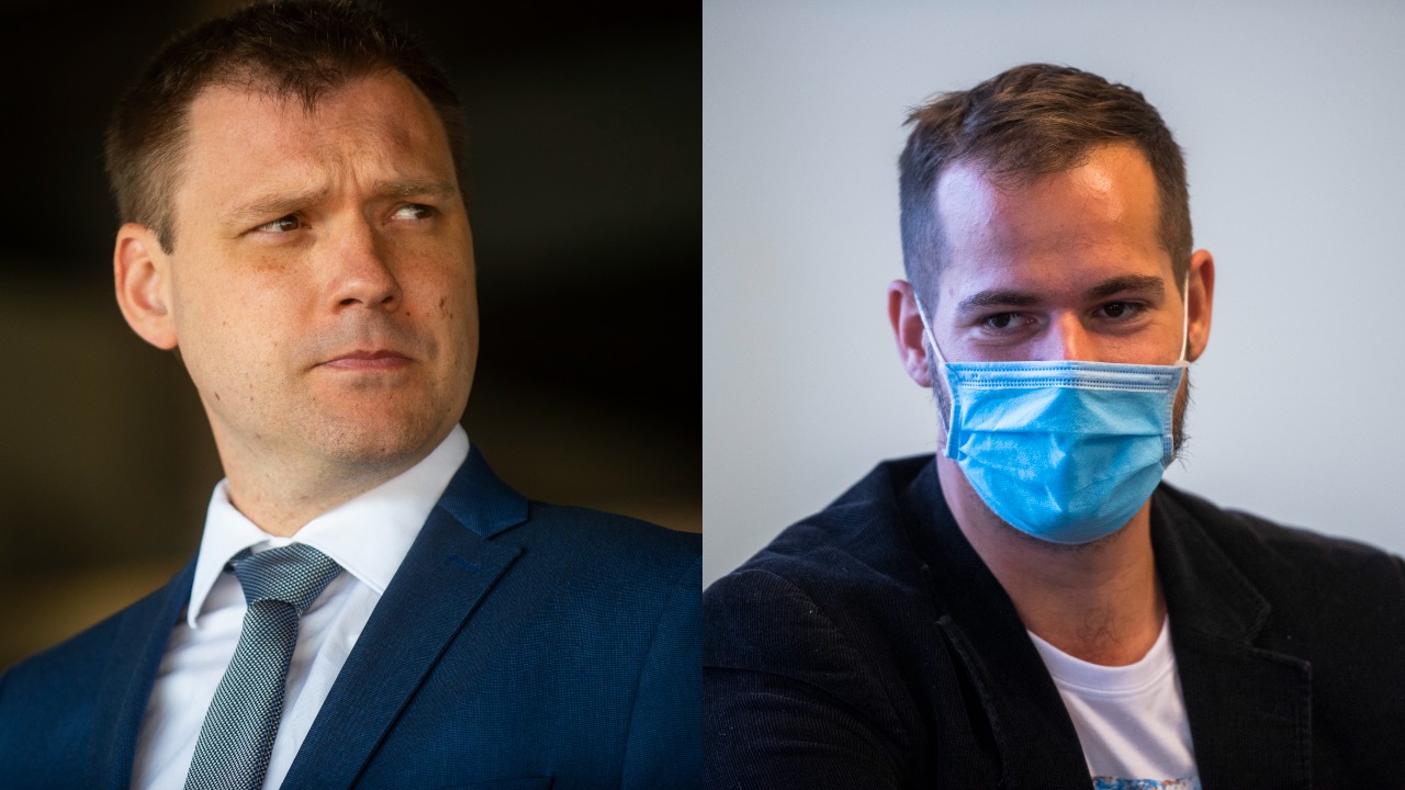 Na snímke poslanec NR SR a predseda KDŽP – Aliancia za Slovensko (Kresťanská demokracia a Život prosperita) Tomáš Taraba.Na snímke ambasádor Bielej pastelky a influencer Fero Joke.