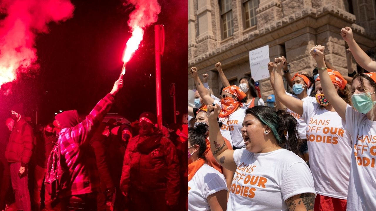 Texas, Varšava, protest, potraty