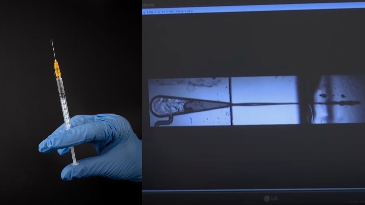 Injekcia, laserová injekcia