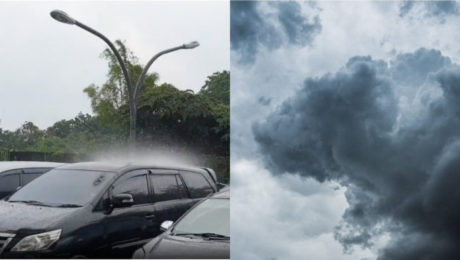 Auto, dážď, mraky